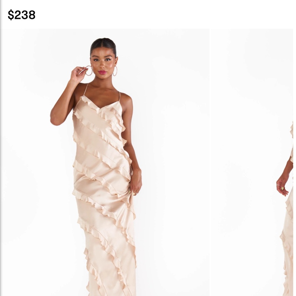 Show Me Your MuMu Cream Ruffle Gown